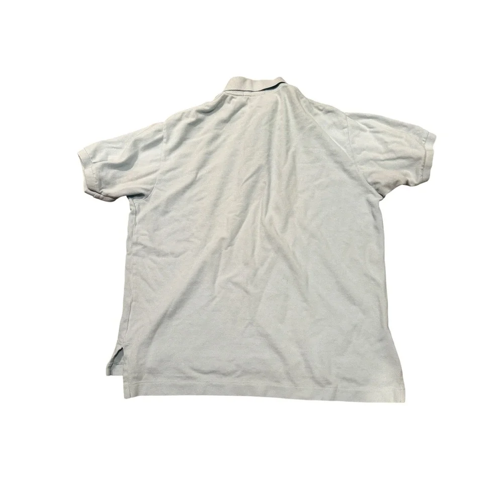 Polo Ralph Lauren Mens Large Light Blue Short Sleeve Pique Polo Shirt Cotton - Picture 2 of 5
